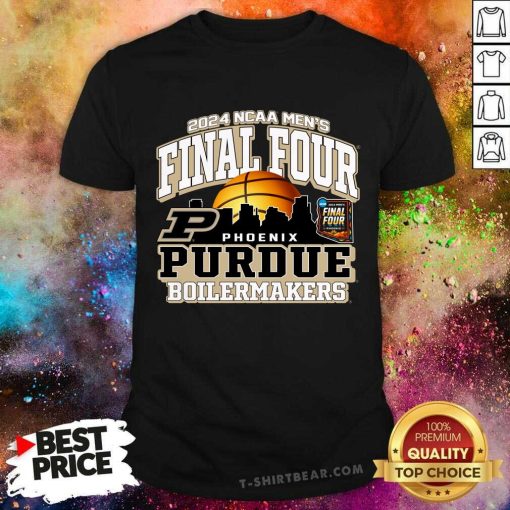 Champion Purdue Boilermakers Black 2024 Final Four Desert Ball T-shirt