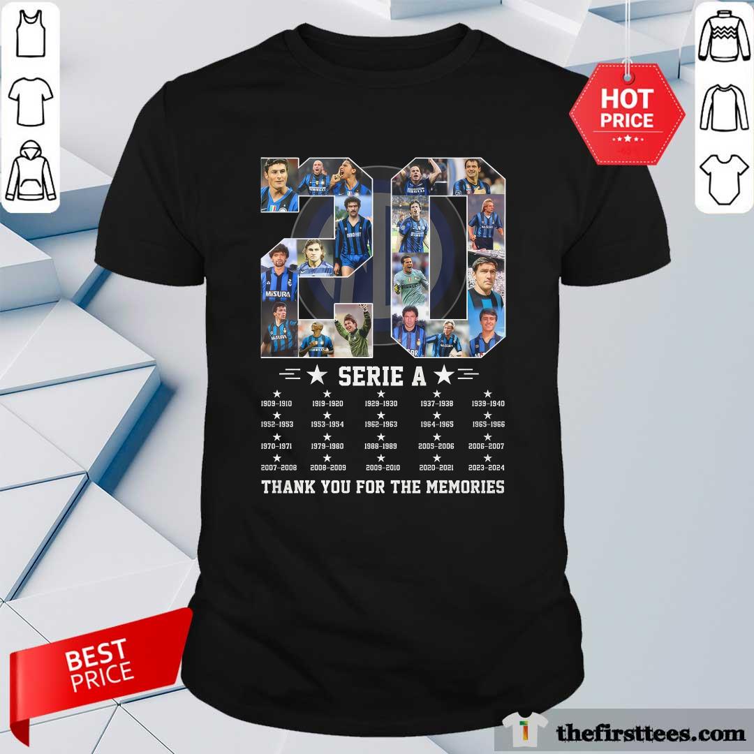 Shirt Serie A 20-Time Campioni Inter Milan Thank You For The Memories T-Shirt