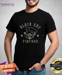 Moto Skull Black Kat Vintage T-shirt
