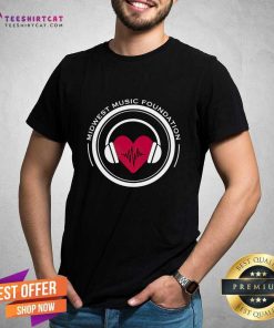 Midwest Music Foundation Heart Headphone T-shirt