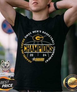 Grambling Tigers 2024 SWAC Men's Basketball Conference Tournament Champions T-Shirt