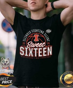 Illinois Fighting Illini 2024 NCAA Men's Basketball Tournament March Madness Sweet Sixteen Defensive Stance T-Shirt