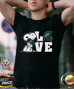 Snoopy Love Michigan State Spartans T-Shirt