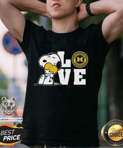 Snoopy Love Michigan Wolverines T-Shirt