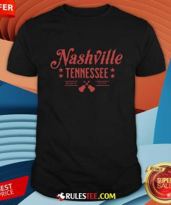 Nashville Tennessee Music City Guitar T-shirt