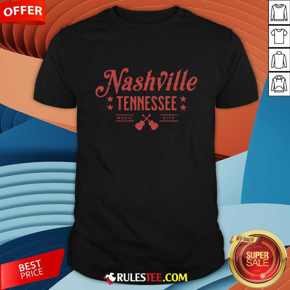 Shirt Nashville Tennessee Music City Guitar T-shirt