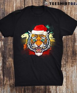 Tiger Gifts Woman Christmas Santa Hat Animal Lover Whisperer Shirt
