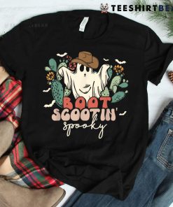 Western Halloween Cowboy Ghost Boot Scootin Spooky Shirt