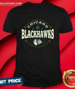 Chicago Blackhawks Black St. Patrick's Day Lucky T-Shirt