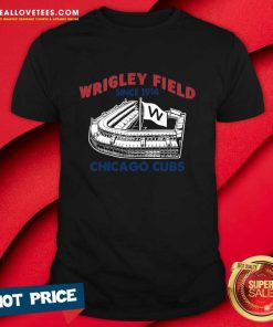 Chicago Cubs Wrigley Field Homage Stadium W Flag T-shirt