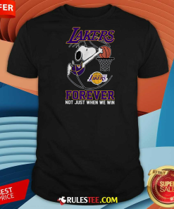 Los Angeles Lakers Snoopy Basketball Fan Forever Not Just When We Win Love T-shirt