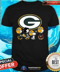 The Peanuts Snoopy And Friends Cheer For The Green Bay Packers NFL T-shirt