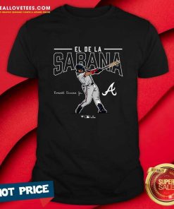 El de La Sabana Ronald Acuña Jr. Atlanta Braves Player Swing T-Shirt