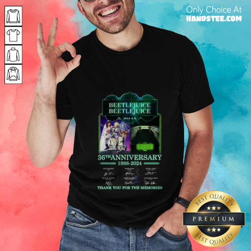 Beetlejuice 36th Anniversary 1988-2024 Thank You For The Memories T-Shirt
