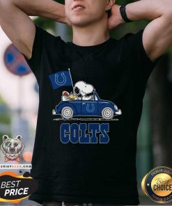 Snoopy And Woodstock Ride The Indianapolis Colts Car T-shirt
