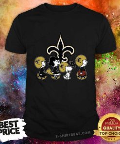 The Peanuts Snoopy And Friends Cheer For The New Orleans Saints NFL T-shirt