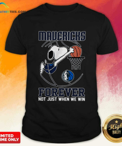 Dallas Mavericks Snoopy Plays Basketball Forever Not Just When We Win T-shirt