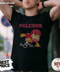 Atlanta Falcons Garfield Cat Grumpy Football Player T-shirt