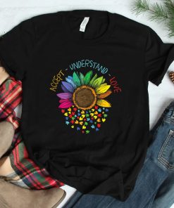 Autism Awareness Accept Understand Love Asd Rainbow Flower Shirt