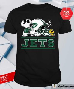 The New York Jets Joe Cool And Woodstock Snoopy Mashup T-shirt
