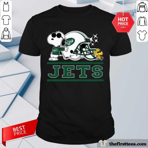 The New York Jets Joe Cool And Woodstock Snoopy Mashup T-shirt