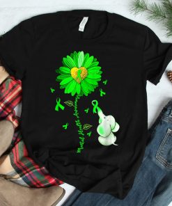Blue Sunflower Elephant Spread Mental Health Awareness Month Shirt