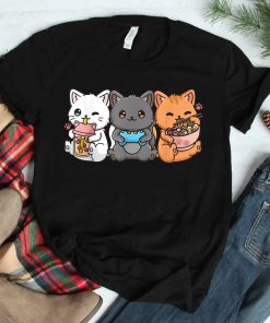 Boba Tea Bubble Tea Gaming Gamer Ramen Cat Shirt