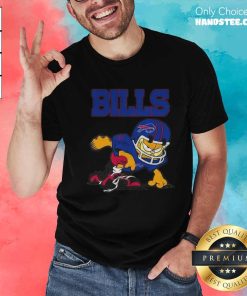 Buffalo Bills Garfield Cat Grumpy Football Player 2024 T-shirt