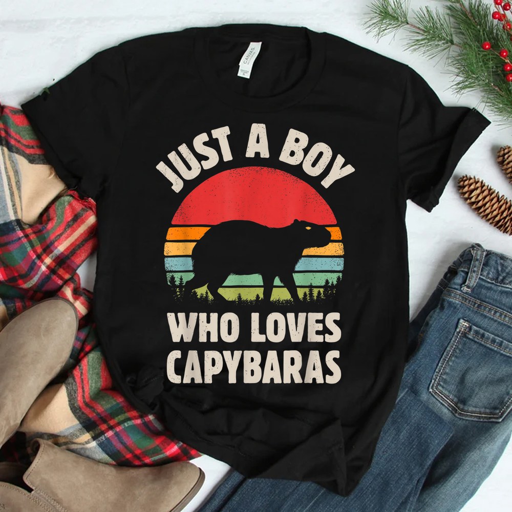 Capybara Just A Boy Who Loves Capybaras Shirt Capybara Just A Boy Who Loves Capybaras Shirt