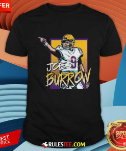 Joe Burrow Louisiana Black Square Point T-shirt