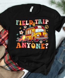 Field Trip Anyone Groovy School Bus Driver Yellow Bus Shirt