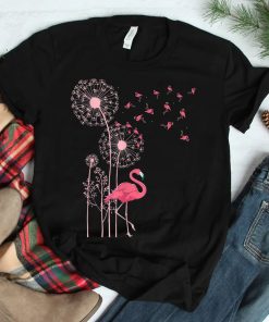 Flower Dandelion Exotic Animal Tropical Bird Pink Flamingo Shirt