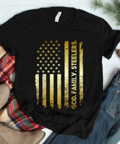 God Family Steelers Pro Us Flag Shirt