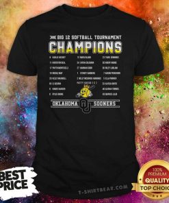 Great 2024 Big 12 Softball Tournament Champions Okalahoma Sooners T-shirt