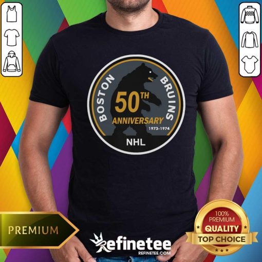 Great Boston Bruins 50th Anniversary 1973-1974 NHL T-shirt