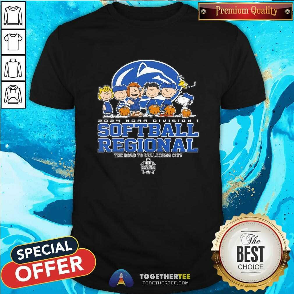Shirt Great Peanuts 2024 NCAA Division I Softball Regional Penn State Nittany Lions T-Shirt