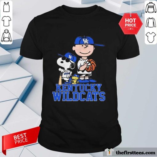 Great Peanuts Characters Kentucky Wildcats Baseball T-shirt