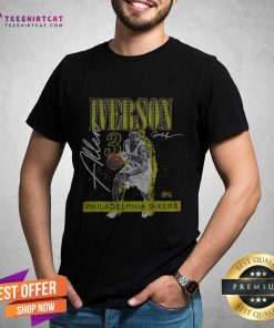 HW Neon Pop Player SS Philadelphia 76ers Allen Iverson T-shirt