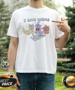 I Have Worms Gang Cat T-shirt