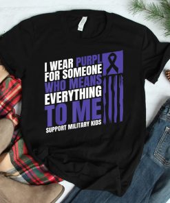 I Wear Purple Up For Military Kids Military Child Month Shirt
