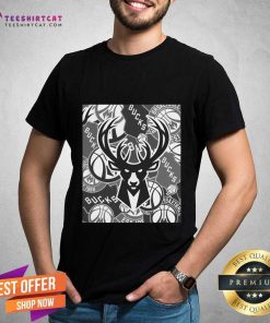 Item Of The Game Tonal Logos Milwaukee Bucks Hooded T-shirt