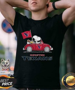 Snoopy And Woodstock Ride The Houston Texans Car T-shirt