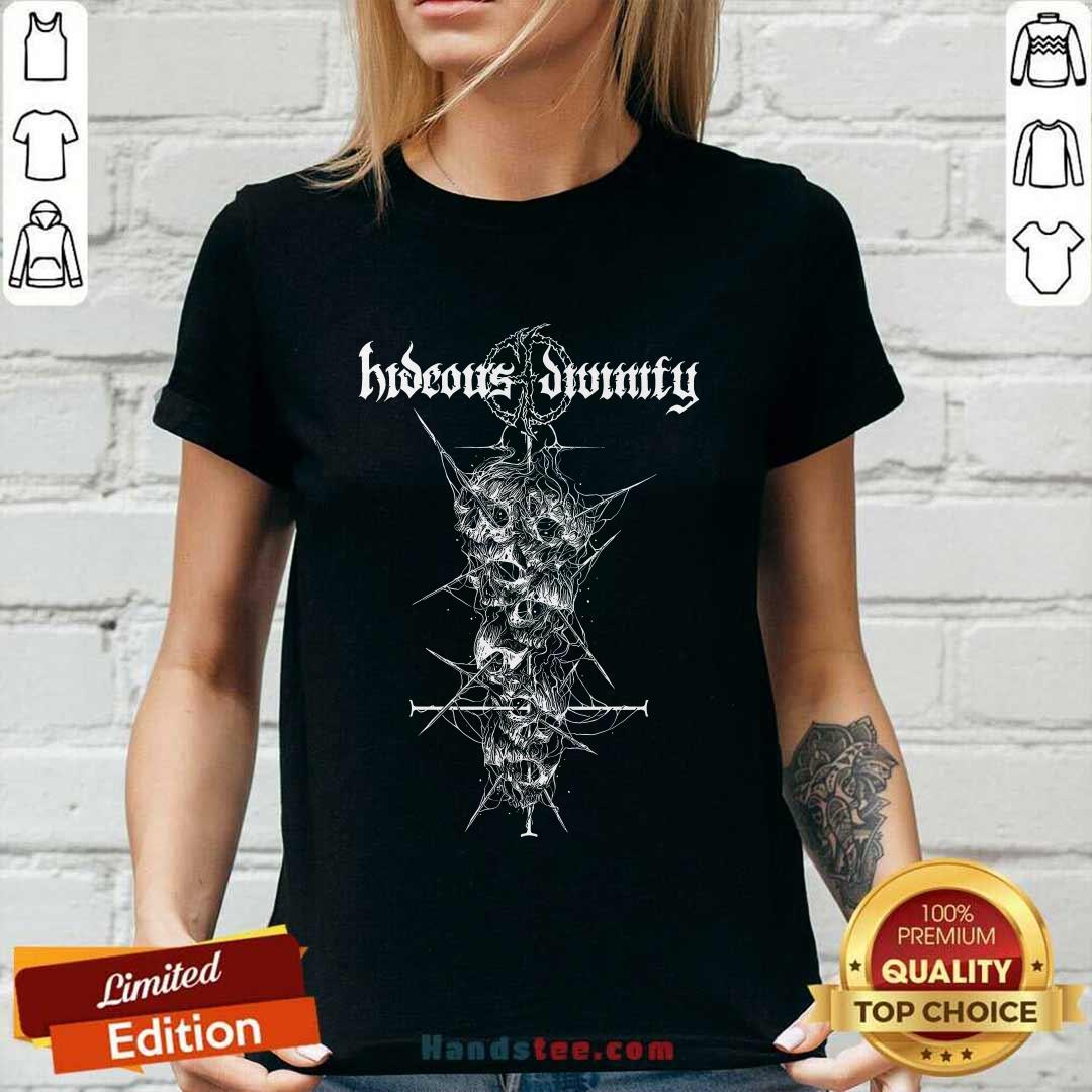 Ladies-tee Hideous Divinity Skull Stack Ladies-tee