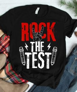 Metal Rock The Test Day Funny Hand Sign Exam Testing Shirt