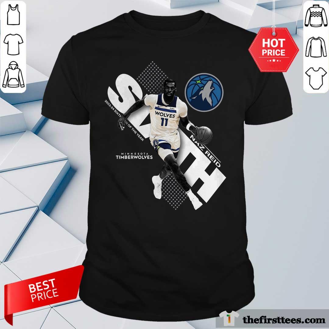 Shirt Naz Reid Black Sacramento Kings 2024 NBA Sixth Man Of The Year Jump Ball Possession T-shirt