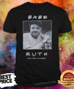 New York Yankees Babe Ruth Mitchell & Ness Navy Cooperstown Collection T-Shirt