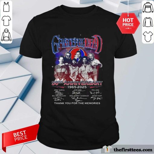 Nice Grateful Dead 50th Anniversary 1965-2025 Thank You For The Memories T-Shirt