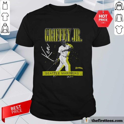 Nice HW Neon Pop Player SS Tee Vintage Logo Seattle Mariners Ken Griffey Jr T-shirt
