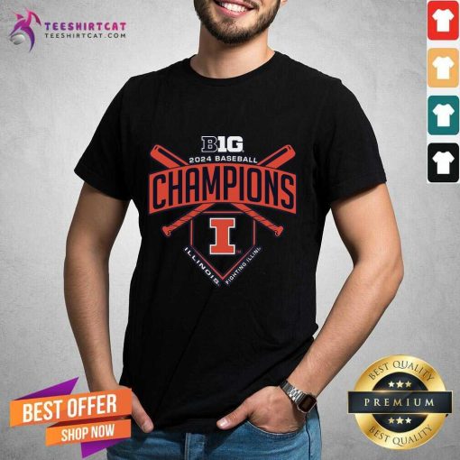 Nice Illinois 2024 Big Baseball Regular Season Champions T-Shirt