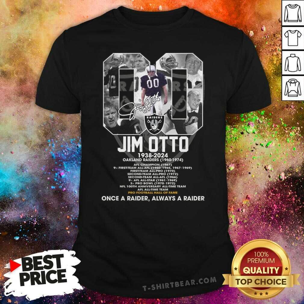 Shirt Nice Jim Otto 1938-2024 Once A Raider Always A Raider T-Shirt